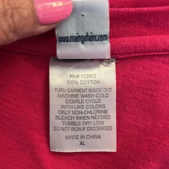 NHRA Championship Drag Racing 90's Y2K Hot Pink V-Neck Short Sleeve Top Size XL - Picture 6 of 6